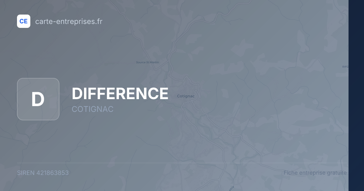 DIFFERENCE — 421863853 — fiche entreprise