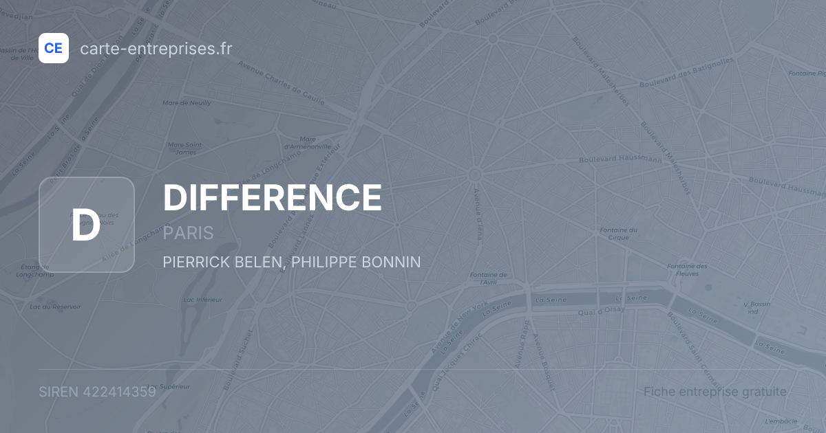 DIFFERENCE — 422414359 — fiche entreprise