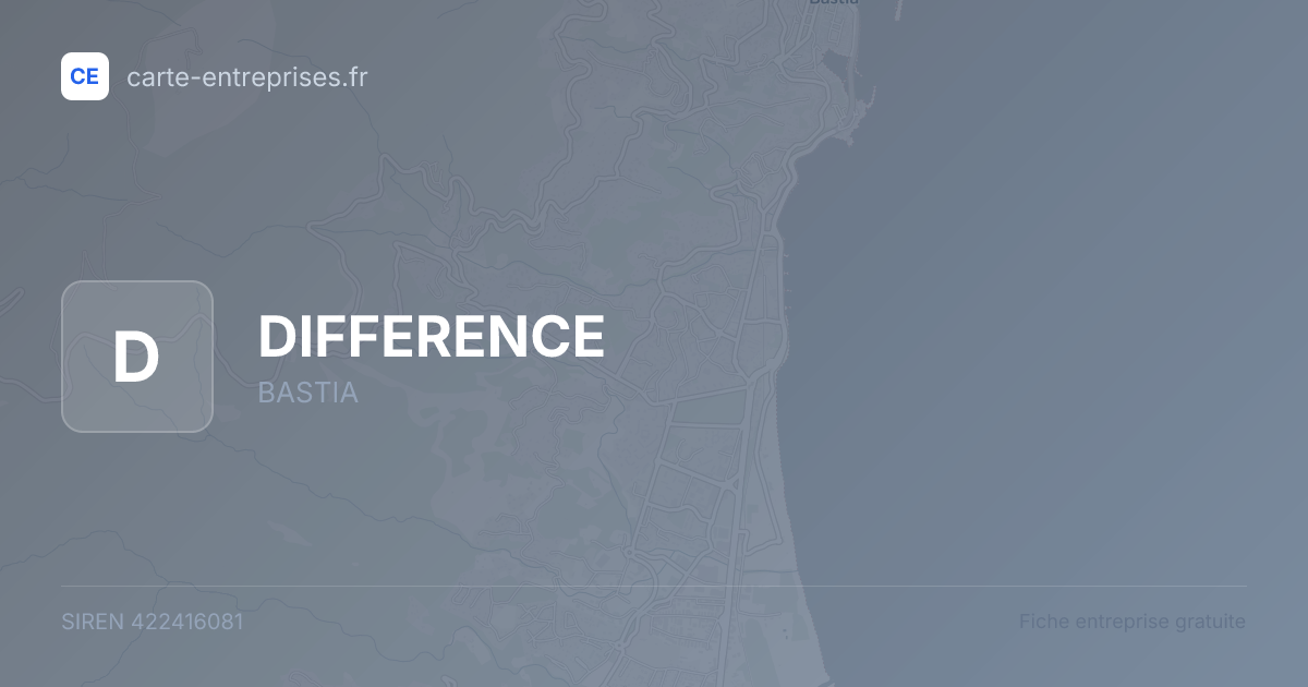 DIFFERENCE — 422416081 — fiche entreprise
