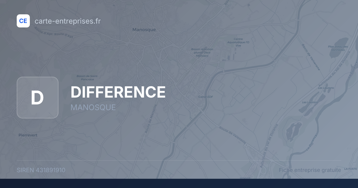 DIFFERENCE — 431891910 — fiche entreprise