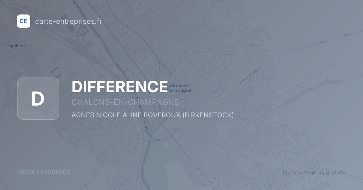 DIFFERENCE — 448905802 — fiche entreprise