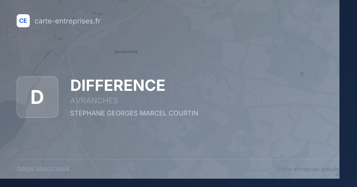 DIFFERENCE — 488023664 — fiche entreprise