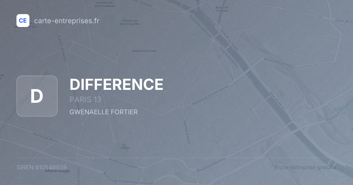 DIFFERENCE — 810548859 — fiche entreprise