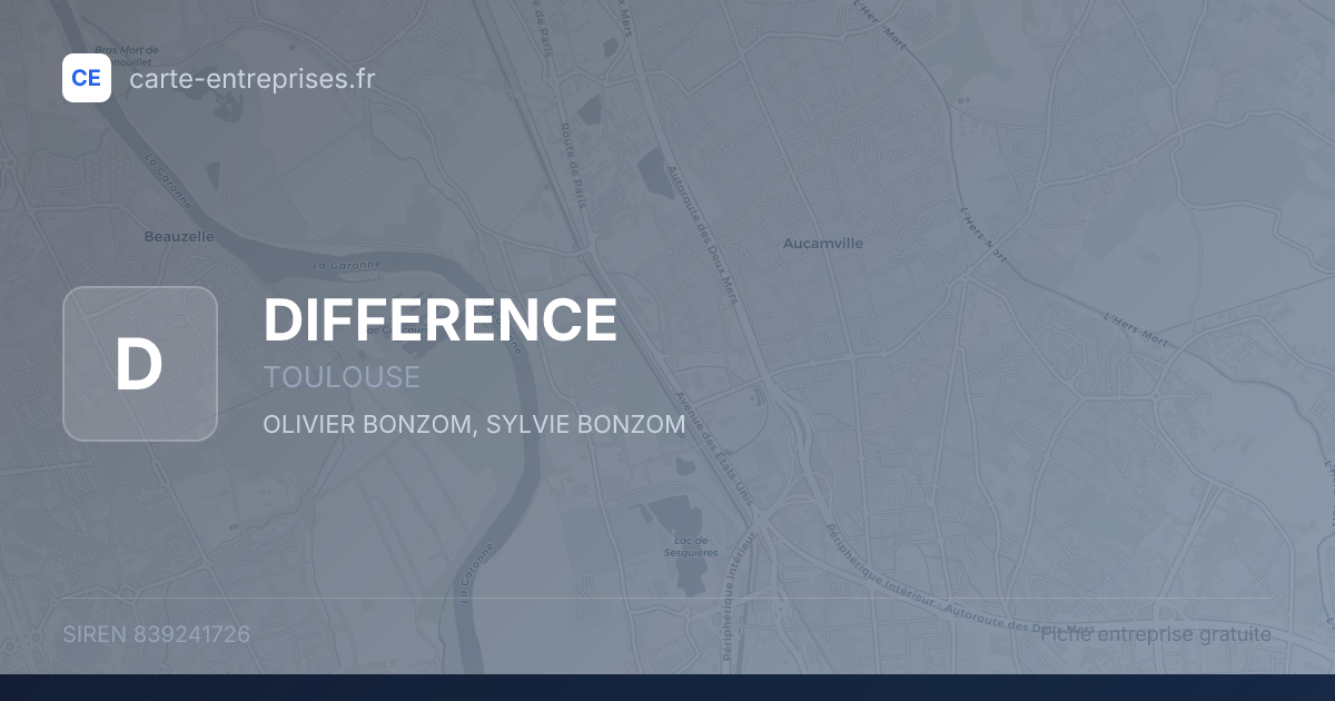 DIFFERENCE — 839241726 — fiche entreprise