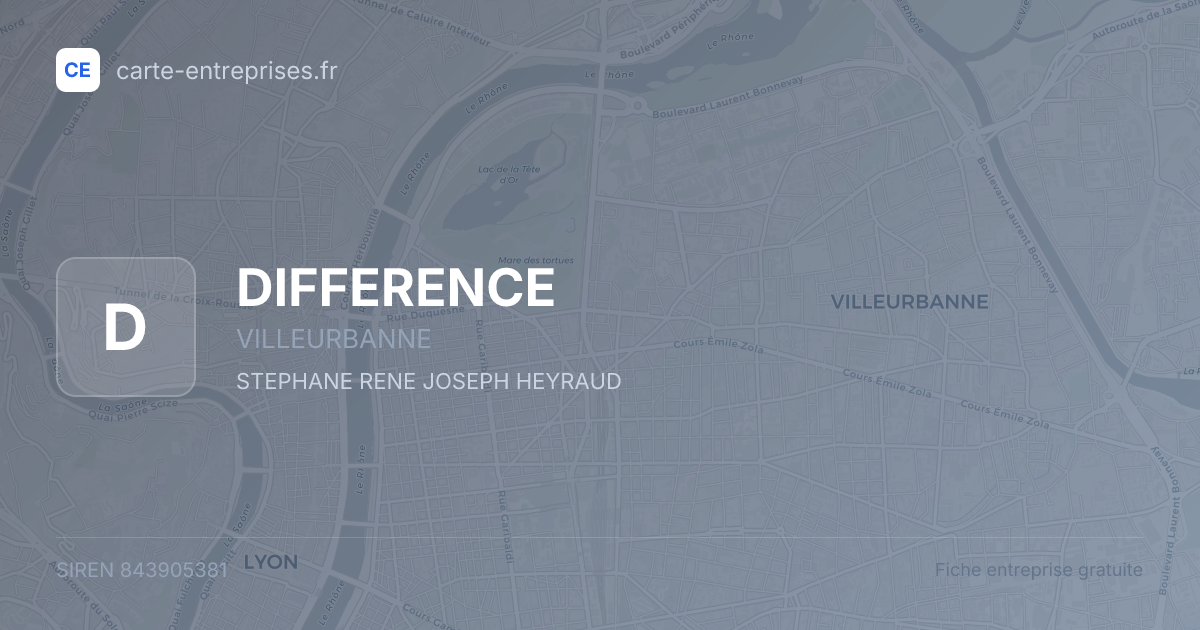 DIFFERENCE — 843905381 — fiche entreprise