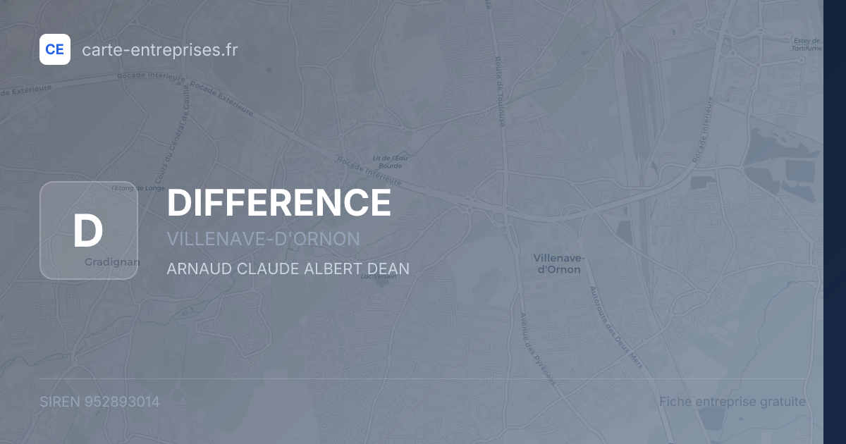 DIFFERENCE — 952893014 — fiche entreprise