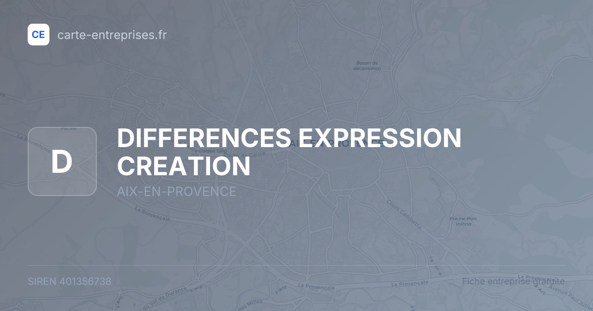 DIFFERENCES EXPRESSION CREATION — 401356738 — fiche entreprise