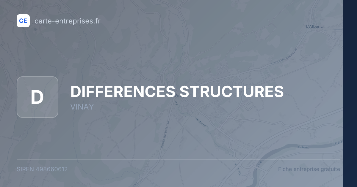 DIFFERENCES STRUCTURES — 498660612 — fiche entreprise
