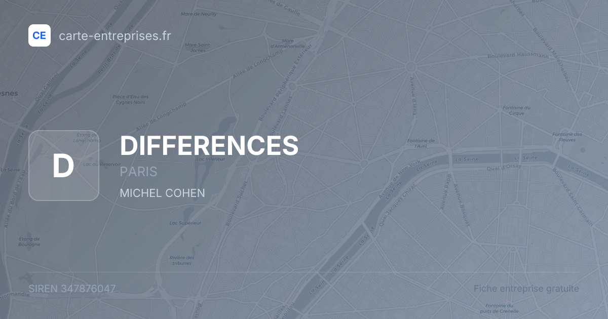 DIFFERENCES — 347876047 — fiche entreprise
