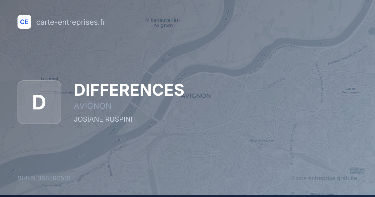 DIFFERENCES — 388590531 — fiche entreprise