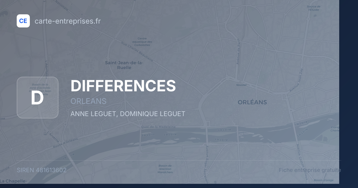DIFFERENCES — 481613602 — fiche entreprise