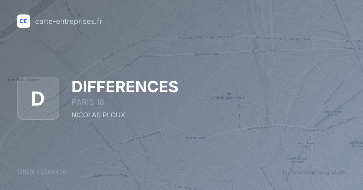 DIFFERENCES — 493664361 — fiche entreprise