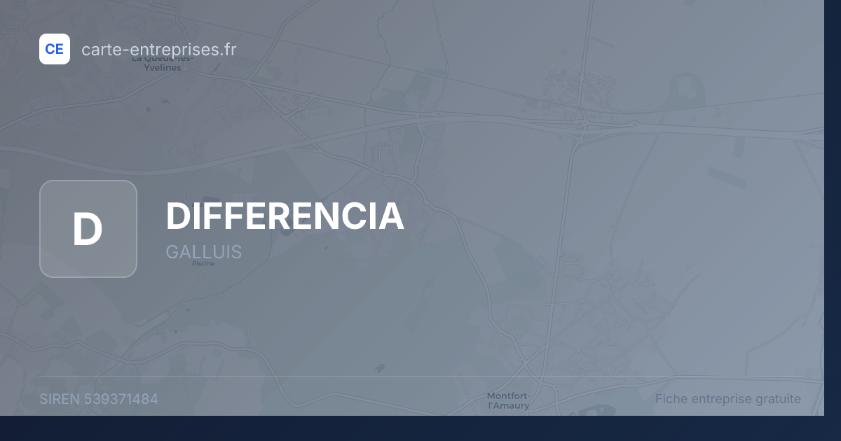 DIFFERENCIA — 539371484 — fiche entreprise