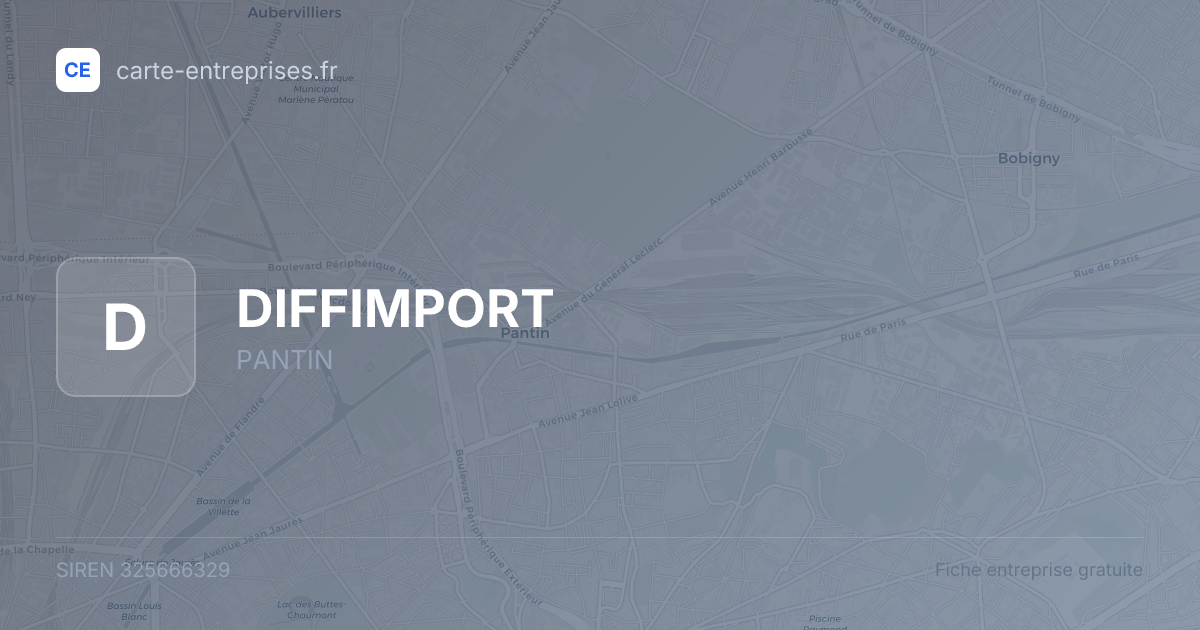 DIFFIMPORT — 325666329 — fiche entreprise