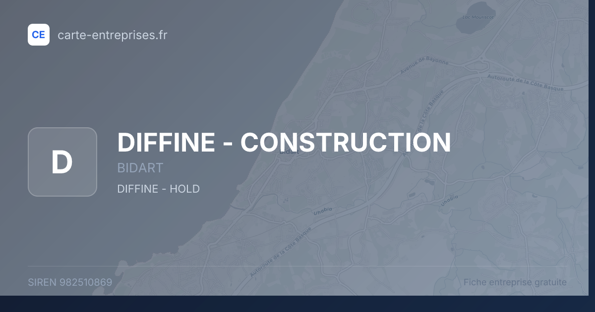 DIFFINE - CONSTRUCTION — 982510869 — fiche entreprise