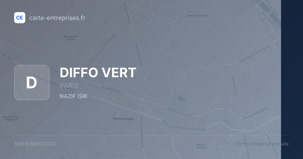 DIFFO VERT — 988132312 — fiche entreprise