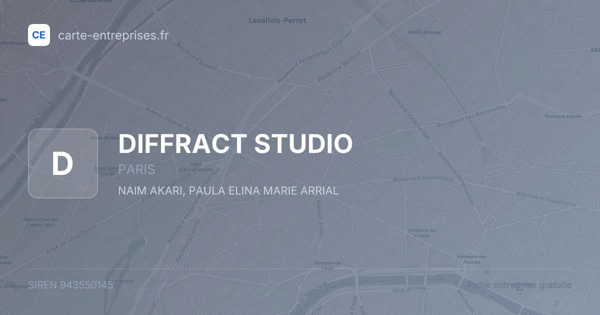 DIFFRACT STUDIO — 943550145 — fiche entreprise