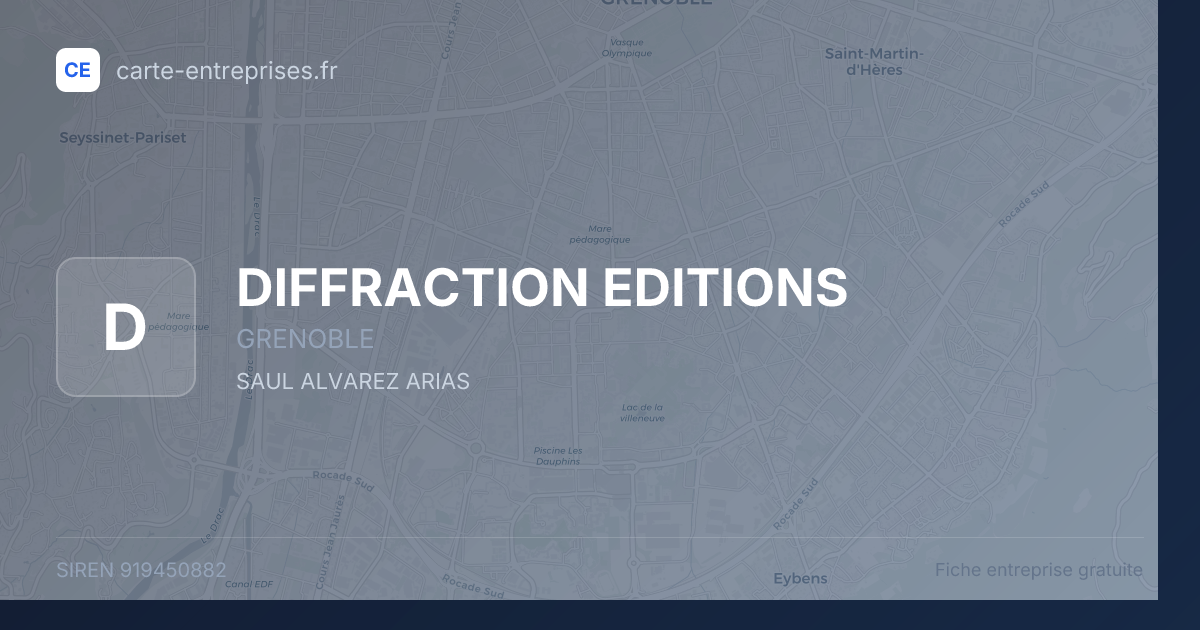 DIFFRACTION EDITIONS — 919450882 — fiche entreprise