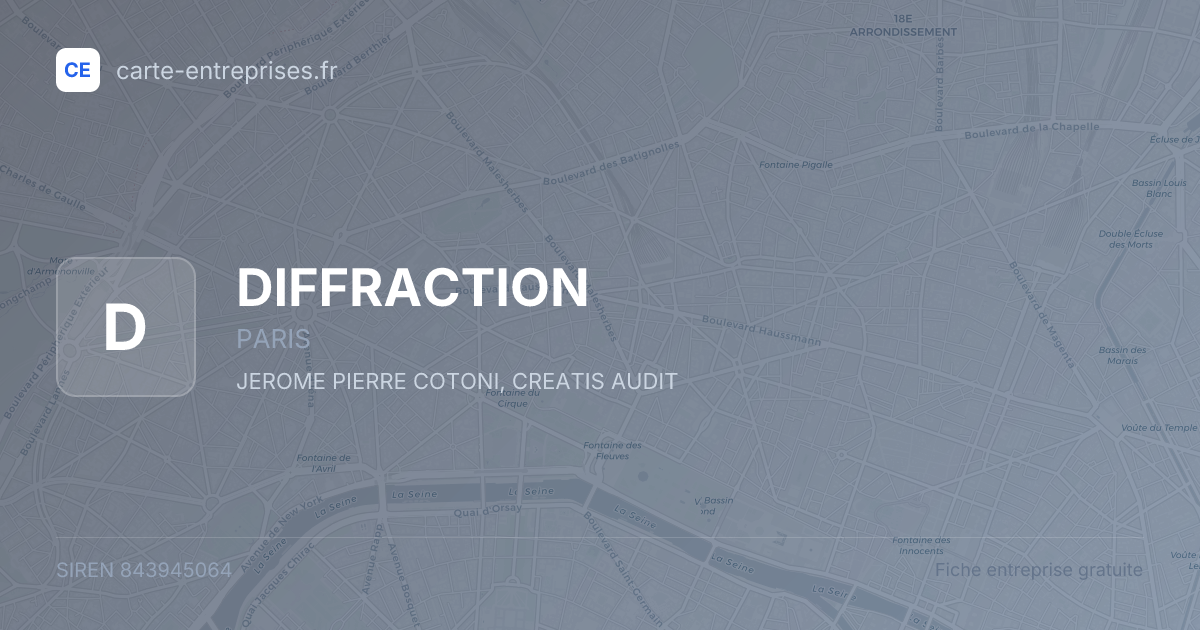 DIFFRACTION — 843945064 — fiche entreprise