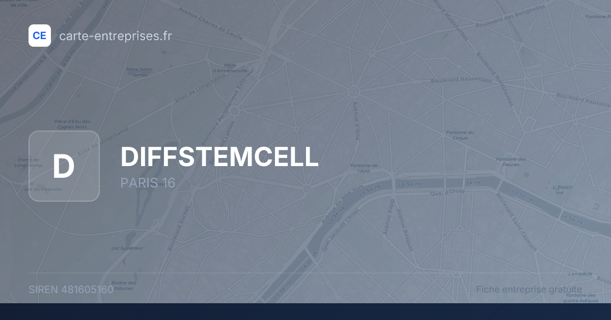 DIFFSTEMCELL — 481605160 — fiche entreprise