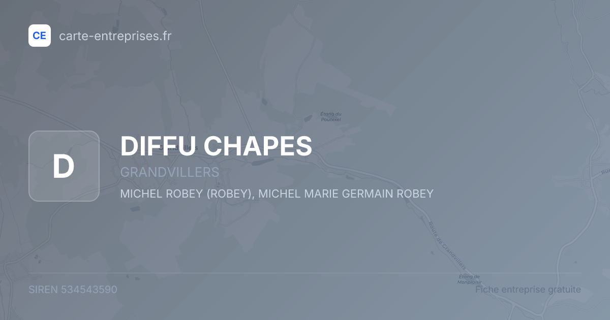 DIFFU CHAPES — 534543590 — fiche entreprise