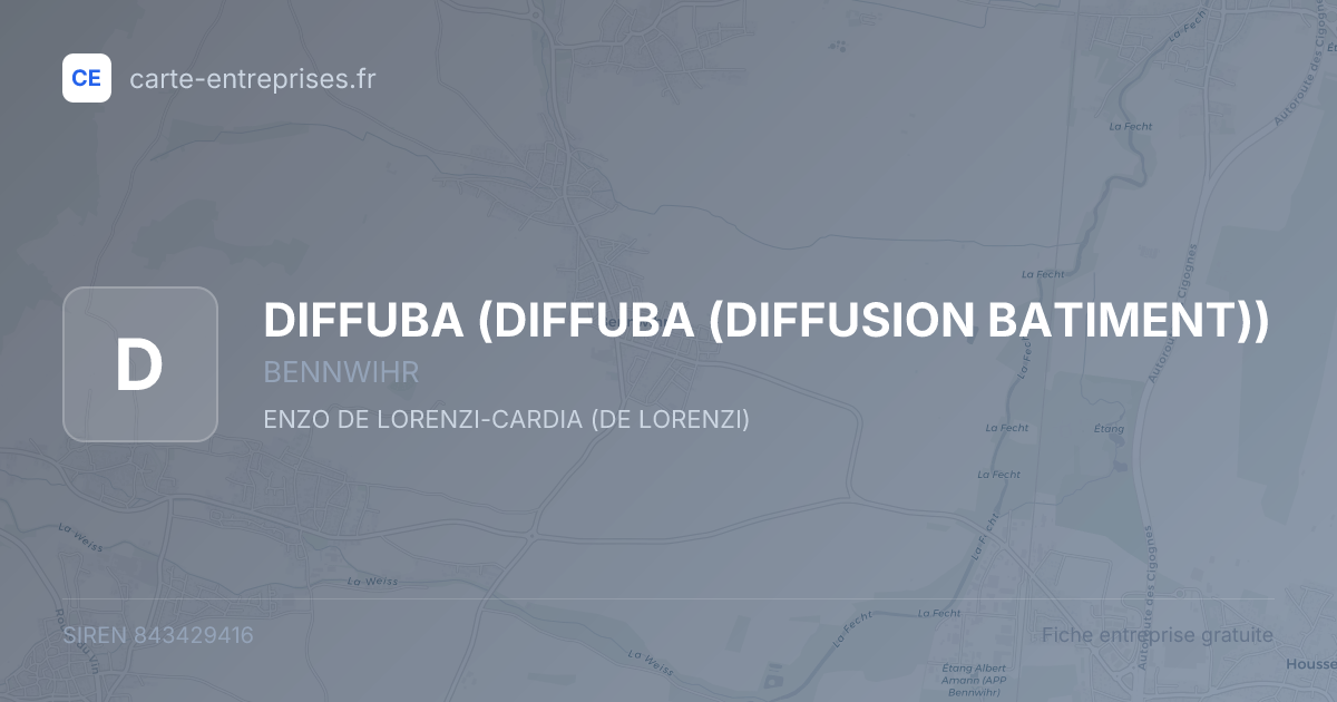 DIFFUBA (DIFFUBA (DIFFUSION BATIMENT)) — 843429416 — fiche entreprise
