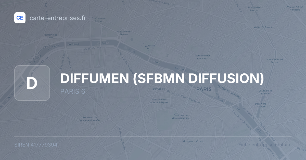 DIFFUMEN (SFBMN DIFFUSION) — 417779394 — fiche entreprise