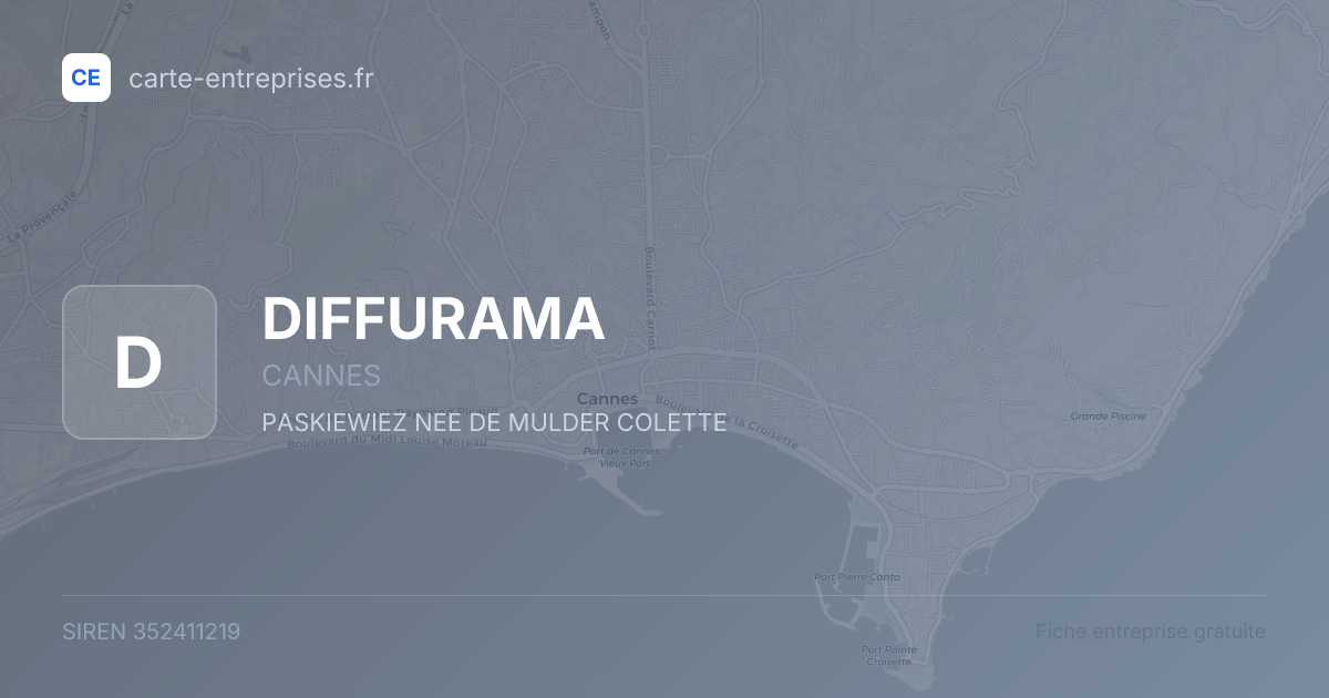 DIFFURAMA — 352411219 — fiche entreprise