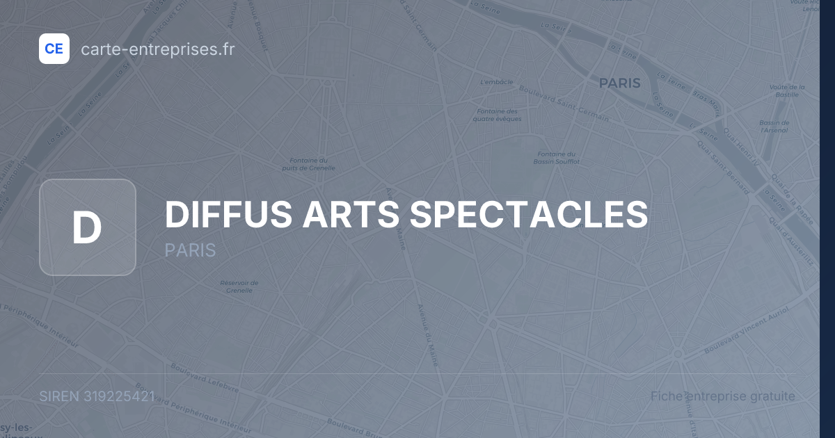 DIFFUS ARTS SPECTACLES — 319225421 — fiche entreprise