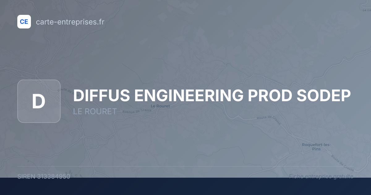 DIFFUS ENGINEERING PROD SODEP — 313384950 — fiche entreprise
