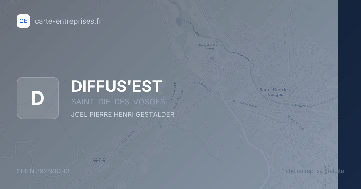 DIFFUS'EST — 392898243 — fiche entreprise