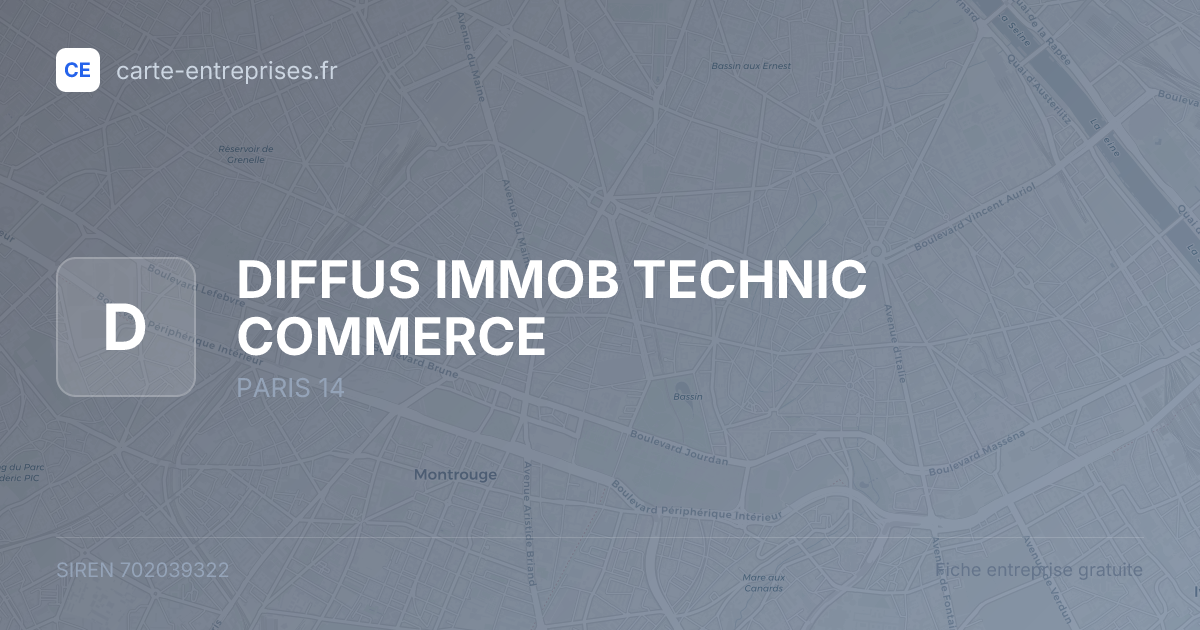 DIFFUS IMMOB TECHNIC COMMERCE — 702039322 — fiche entreprise