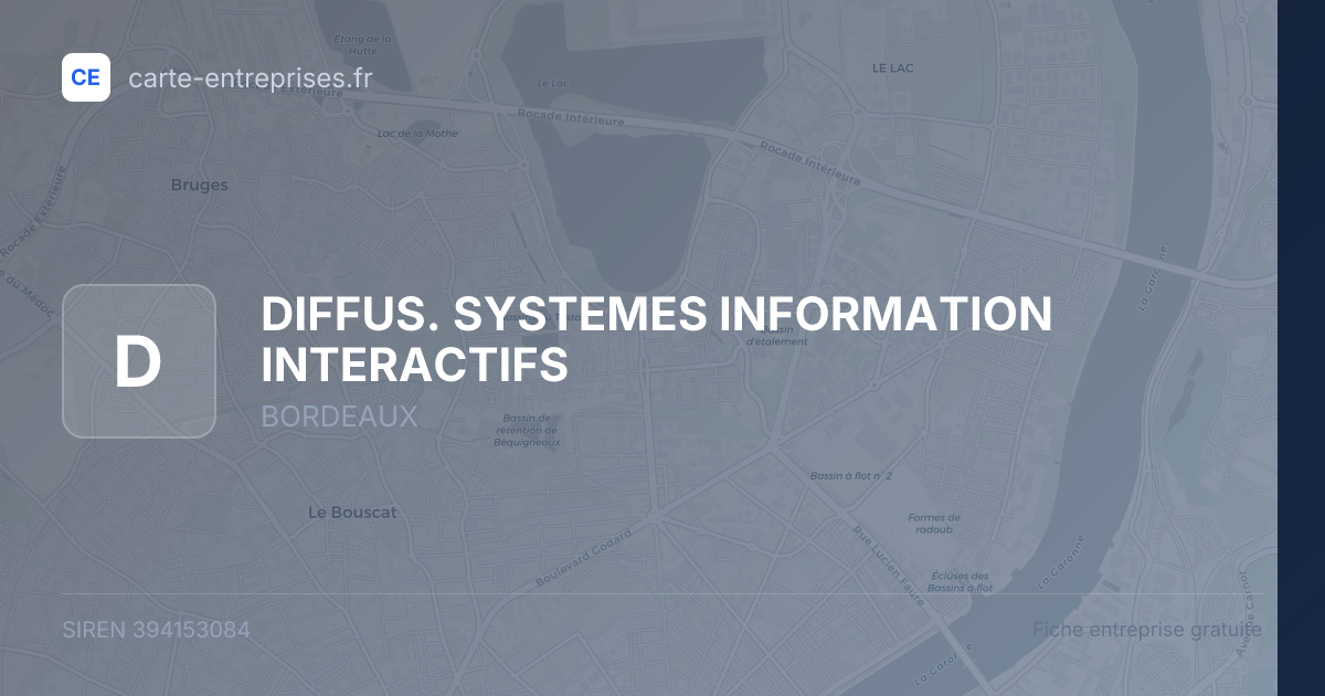 DIFFUS. SYSTEMES INFORMATION INTERACTIFS — 394153084 — fiche entreprise