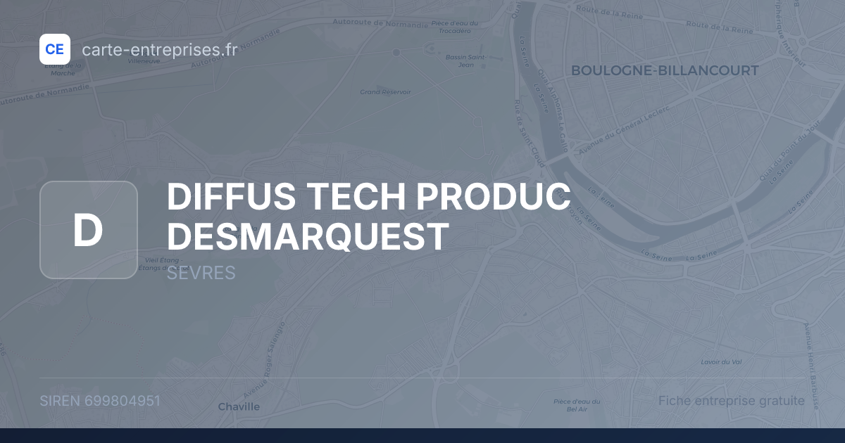 DIFFUS TECH PRODUC DESMARQUEST — 699804951 — fiche entreprise