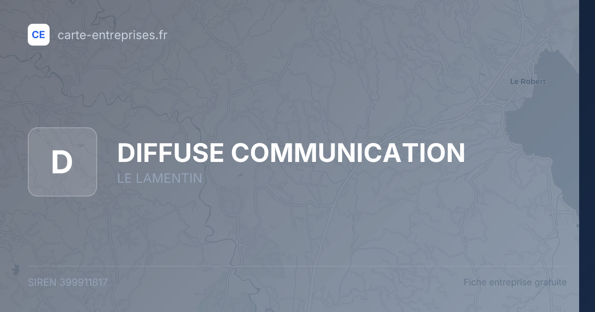 DIFFUSE COMMUNICATION — 399911817 — fiche entreprise