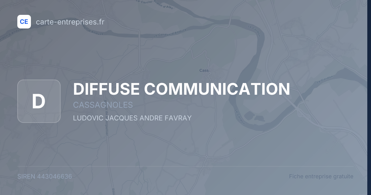DIFFUSE COMMUNICATION — 443046636 — fiche entreprise