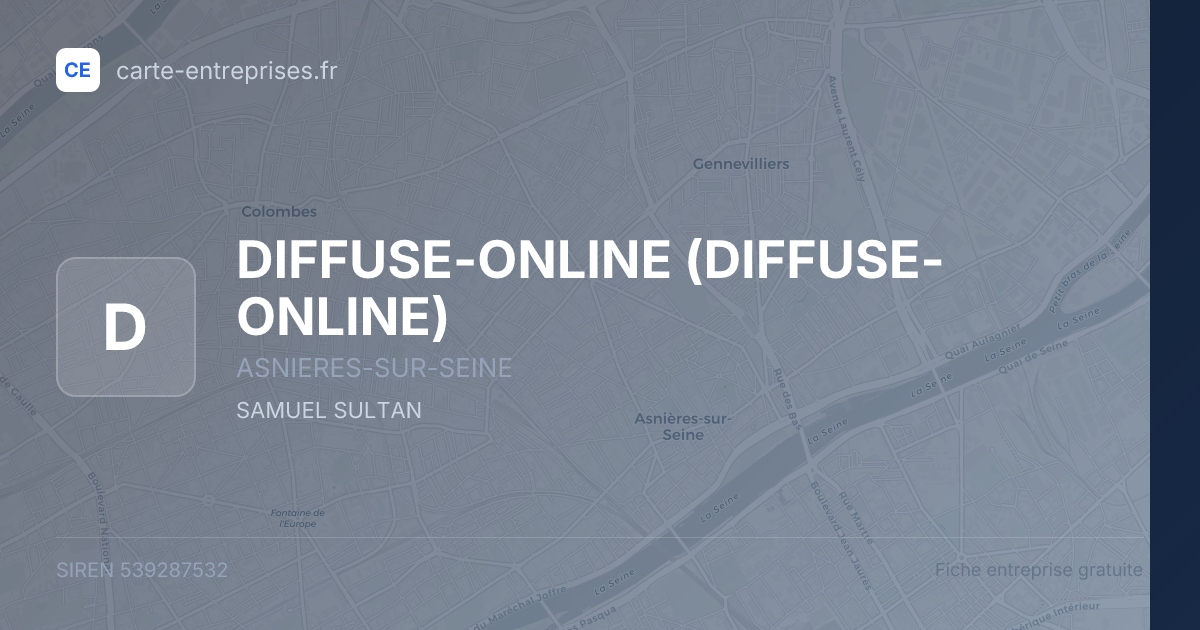 DIFFUSE-ONLINE — 539287532 — fiche entreprise