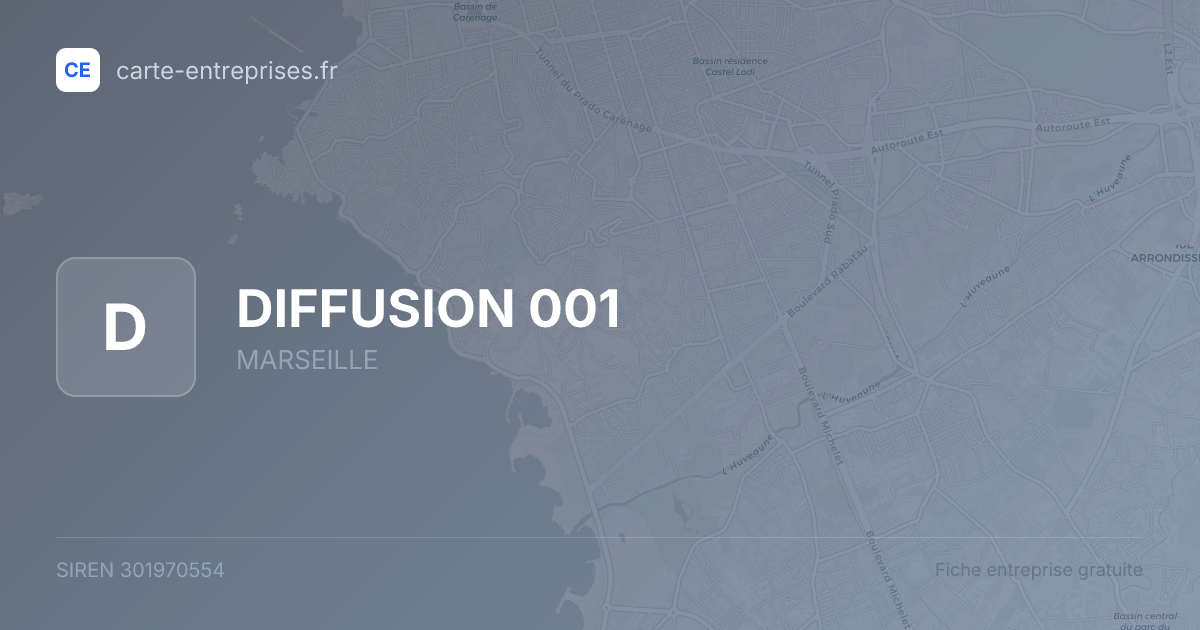 DIFFUSION 001 — 301970554 — fiche entreprise