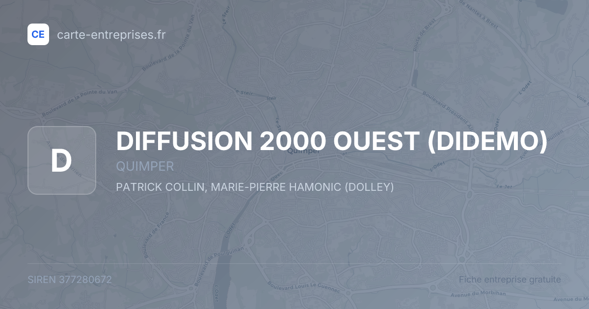 DIFFUSION 2000 OUEST (DIDEMO) — 377280672 — fiche entreprise