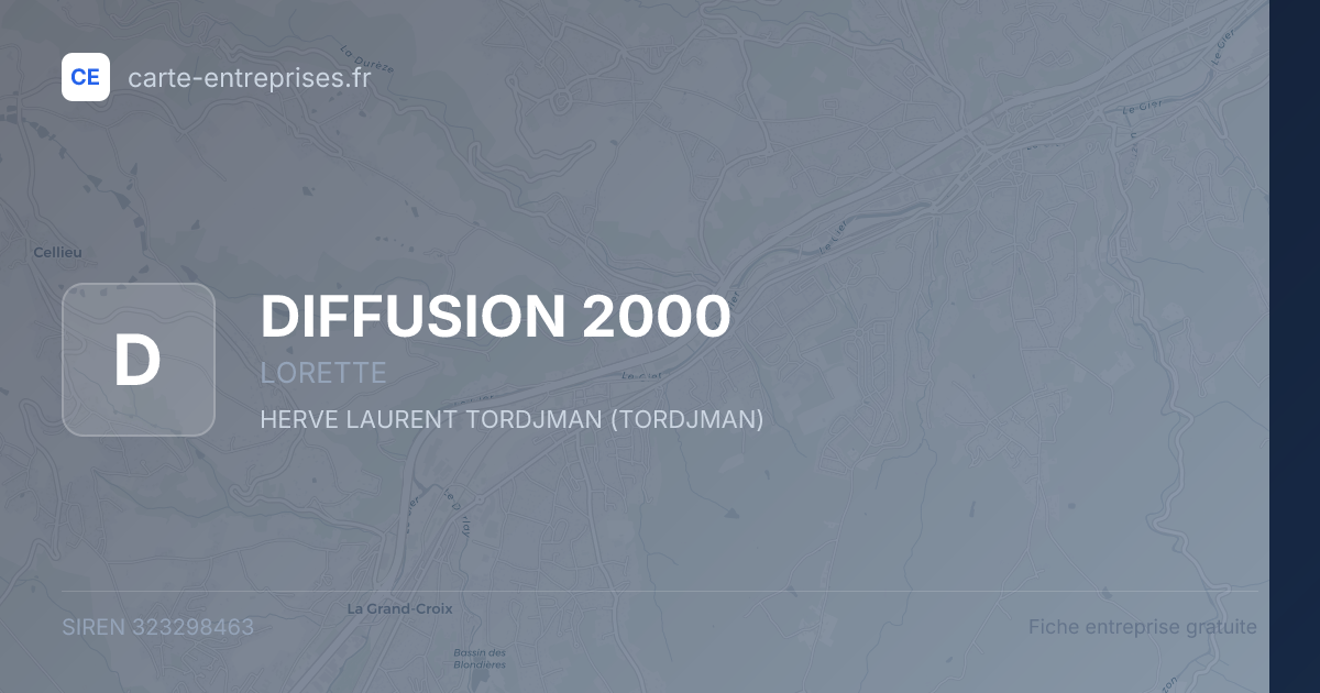 DIFFUSION 2000 — 323298463 — fiche entreprise