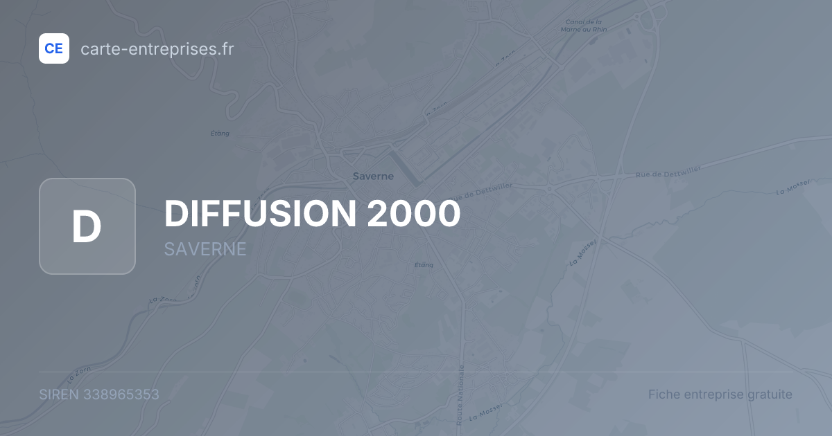 DIFFUSION 2000 — 338965353 — fiche entreprise