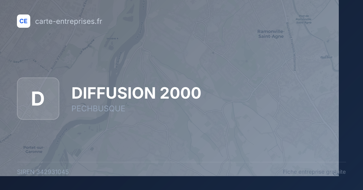DIFFUSION 2000 — 342931045 — fiche entreprise
