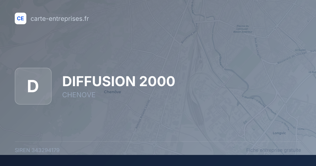 DIFFUSION 2000 — 343294179 — fiche entreprise