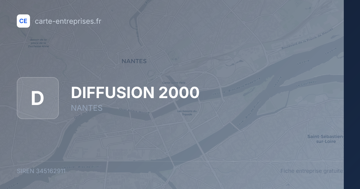 DIFFUSION 2000 — 345162911 — fiche entreprise