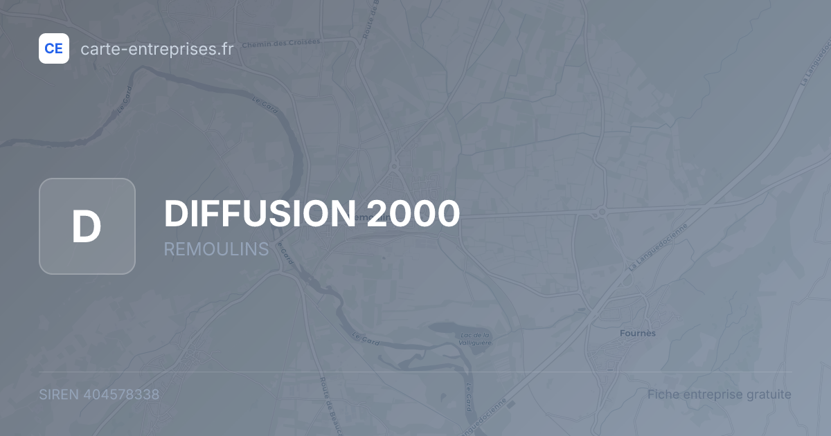 DIFFUSION 2000 — 404578338 — fiche entreprise