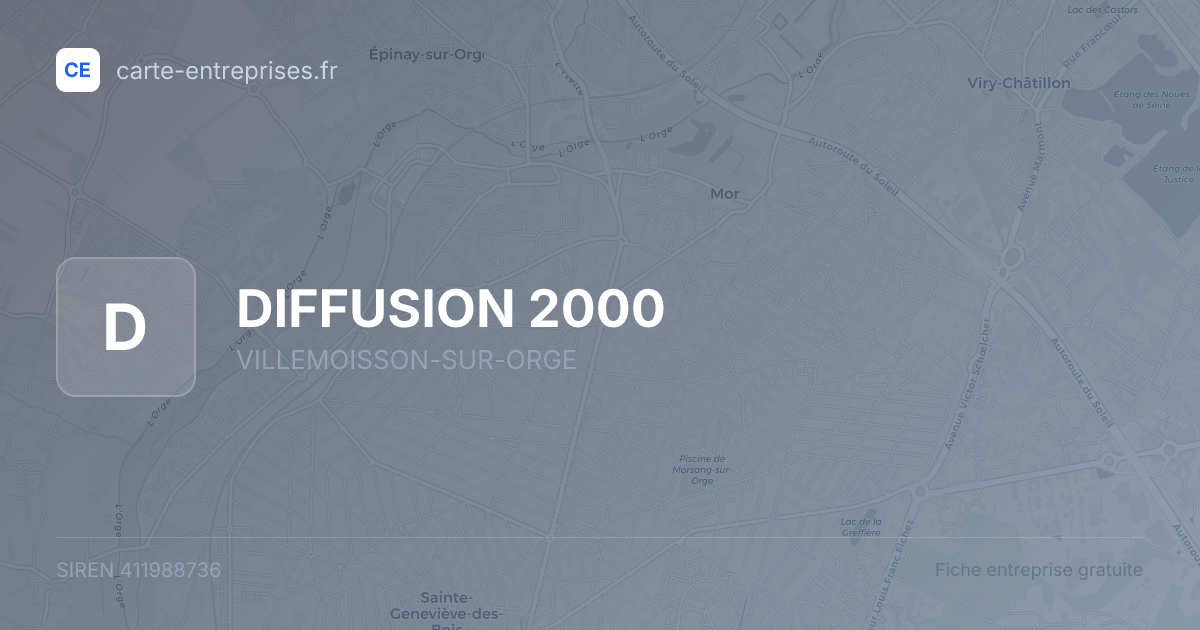 DIFFUSION 2000 — 411988736 — fiche entreprise