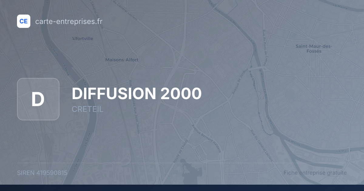 DIFFUSION 2000 — 419590815 — fiche entreprise
