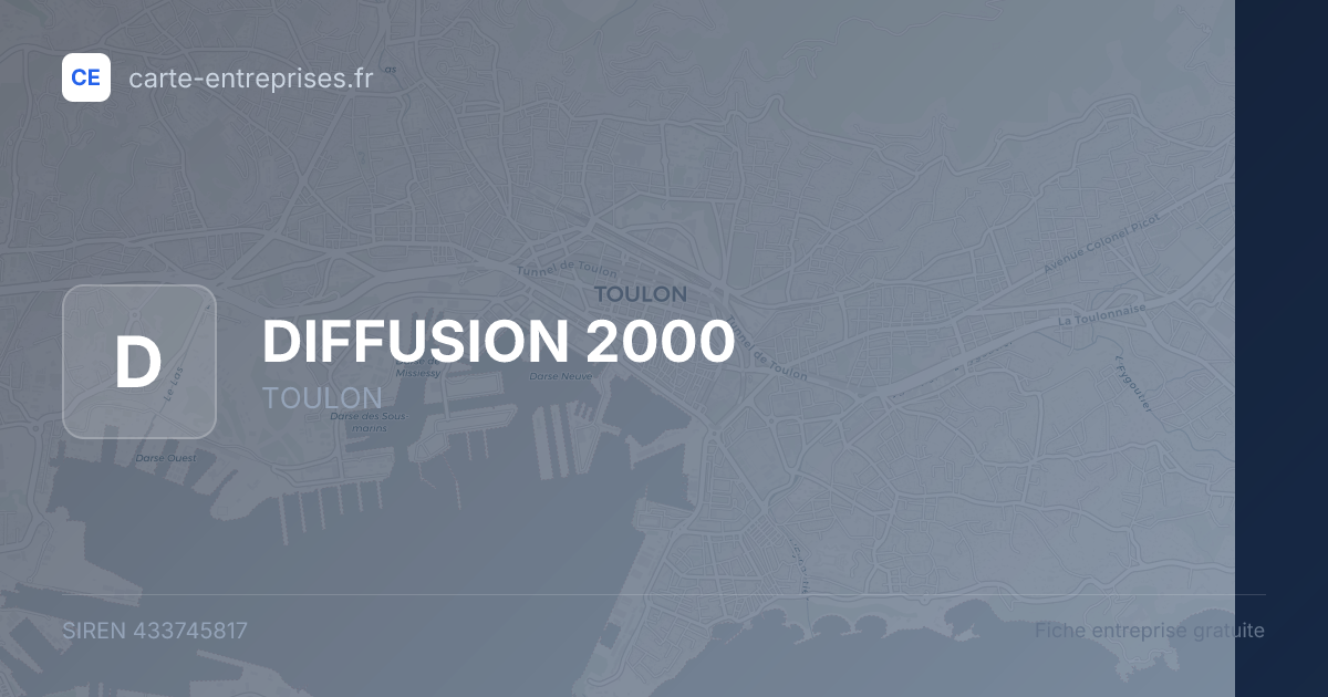 DIFFUSION 2000 — 433745817 — fiche entreprise