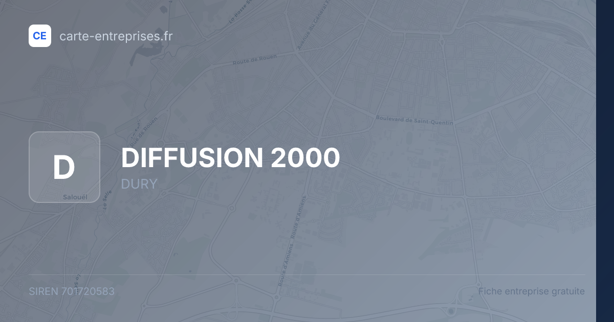 DIFFUSION 2000 — 701720583 — fiche entreprise