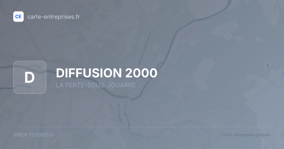 DIFFUSION 2000 — 722880531 — fiche entreprise